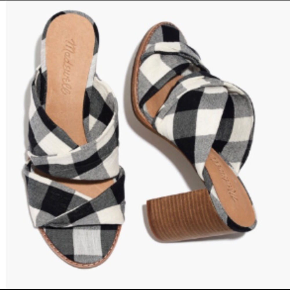 Madewell Alexandria mule in Gingham